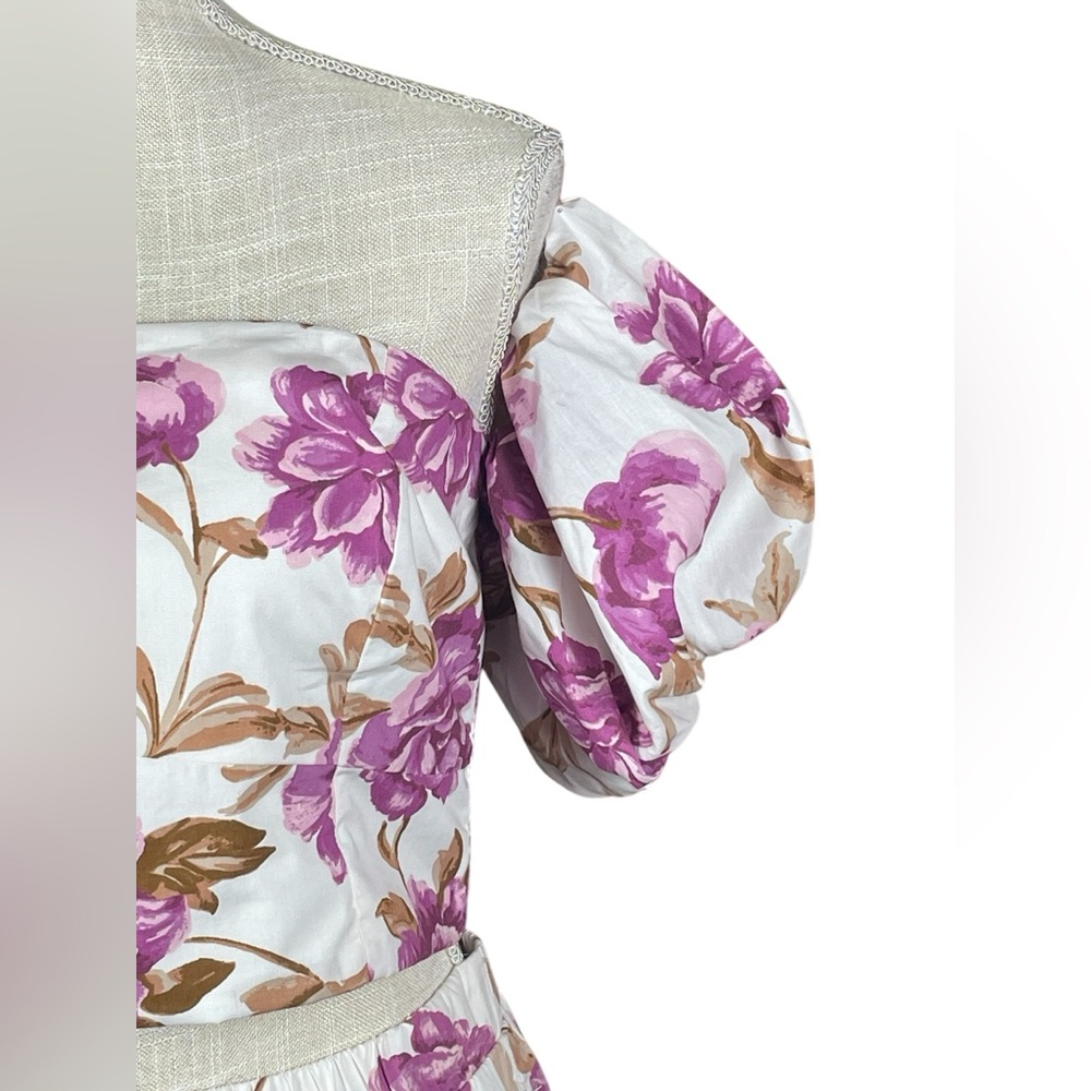 Abercrombie & Fitch Size L Poplin Off Shoulder Top & Maxi Skirt Set Puff Sleeve - Picture 6 of 13